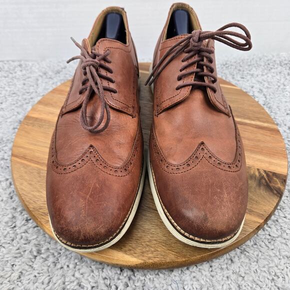 Cole Haan Mens 12M OriginalGrand Woodbury Brown Wingtip Brogue Casual Oxford - Picture 6 of 12